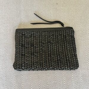 Banana Republic Black Woven Clutch